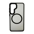 Чехол накладка Mate Plus Metal Buttons Case with MagSafe для Samsung S24 Plus/S25 Plus Black