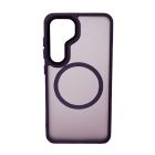 Чохол накладка Mate Plus Metal Buttons Case with MagSafe для Samsung S24/S25 Deep Purple