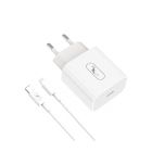 СЗУ SkyDolphin SC38L USB-C to Lightning Cable 1USB/2.4A/12W White
