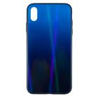 Чохол Silicon Mirror Shine Gradient Case для iPhone XS Max Deep Blue
