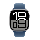 Смарт-годинник Apple Watch Series 10 46mm Silver/Denim Sport Band (MWWL3) S/M українська версія