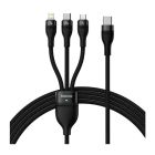 Кабель Baseus Flash Series II 3 in 1 USB Type-C to Type-C/Lightning/Micro USB 100W 1.5m Black (CASS030201)