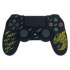 Силиконовый чехол для джойстика Sony PlayStation PS4 Type 1 Black with Dragon Yellow тех.пак