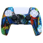 Силіконовий чохол для джойстика Sony PlayStation PS5 Type 8 Graffiti Blue тех.пак