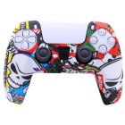 Силиконовый чехол для джойстика Sony PlayStation PS5 Type 8 Graffiti Skulls тех.пак