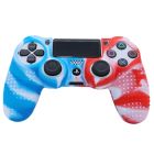 Силіконовий чохол для джойстика Sony PlayStation PS4 Type 3 Blue Camo/Red Camo тех.пак