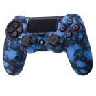 Силиконовый чехол для джойстика Sony PlayStation PS4 Type 8 Blue Skulls тех.пак