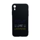 Чехол Wave We are Ukraine Case iPhone XR Black Fight Like Ukrainian with Camera Lens