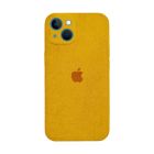 Чехол Alcantara для Apple iPhone 13/14 with Camera Lens Yellow