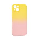 Чехол накладка Silicon Gradient Case для iPhone 13/14 Yellow/Pink