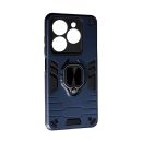 Чехол Armor Antishock Case для Infinix Hot 40/Hot 40 Pro with Ring Dark Blue with Camera Lens