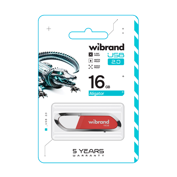 Флешка Wibrand 16GB Aligator USB 2.0 Dark Red (WI2.0/AL16U7DR)