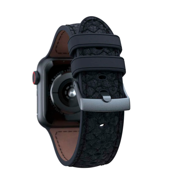 Ремешок Njord Salmon Leather Strap Dark Grey для Apple Watch 41mm/40mm (SL14110)