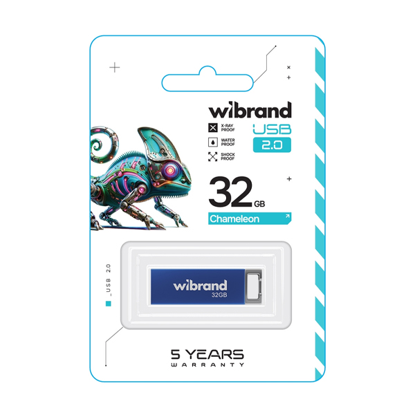 Флешка Wibrand 32GB Chameleon USB 2.0 Blue (WI2.0/CH32U6U)