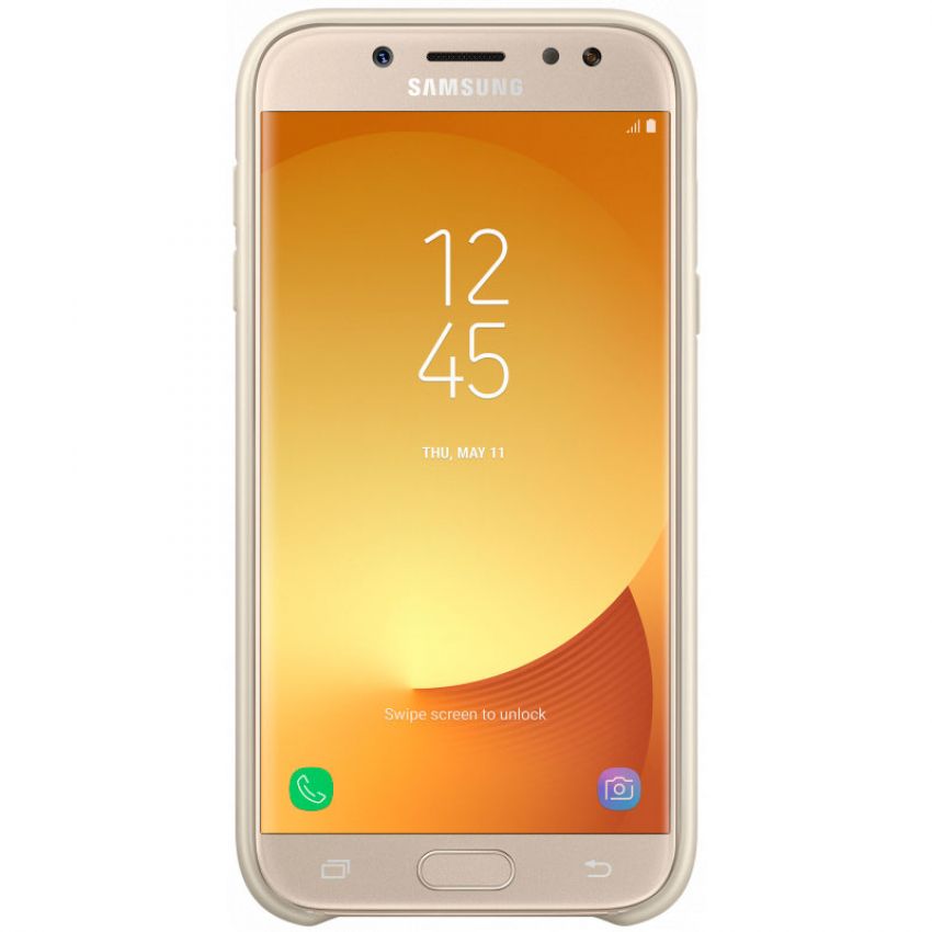 Чехол накладка Samsung J3 2017 EF-PJ330CFEGRU Layer Cover (Gold)