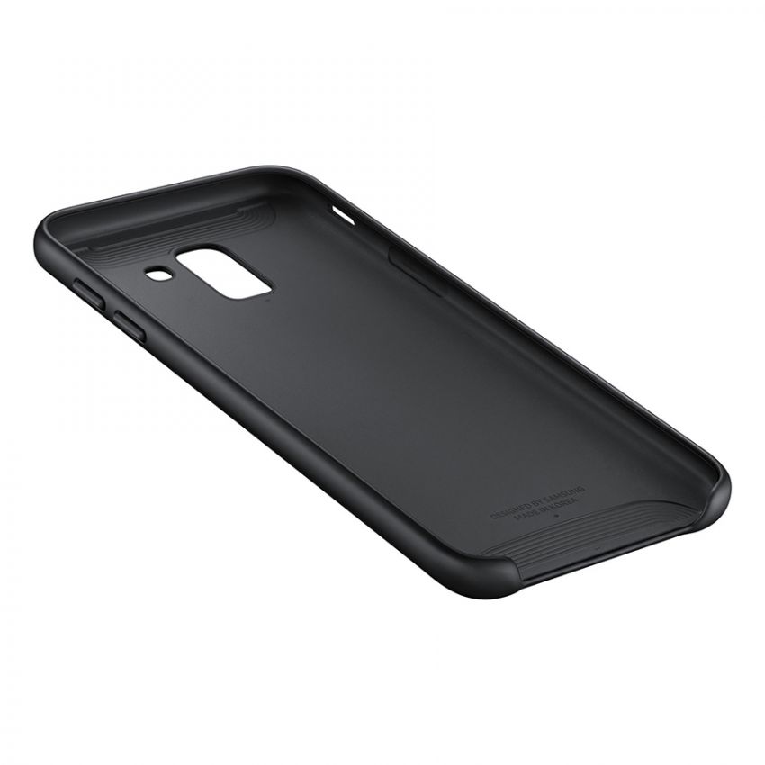 Чехол накладка Samsung J6 2018 EF-PJ600CBEGRU Layer Cover (Black)
