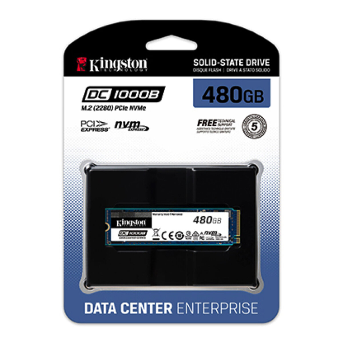 Накопичувач SSD M.2 Kingston DC1000B 480G NVMe 2280 PCIe 3.0 x4 3D NAND TLC