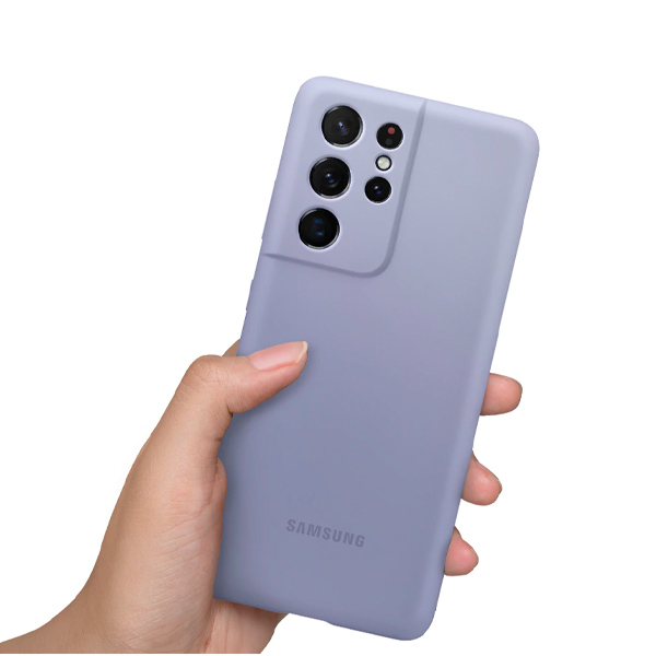 Чехол накладка Samsung G998 Galaxy S21 Ultra Silicone Cover Violet (EF-PG998TVEG)