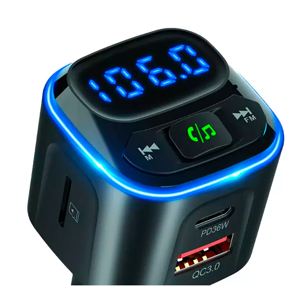 FM-модулятор Proove Luxor 36W (PD+QC3.0) Type-C+USB Black