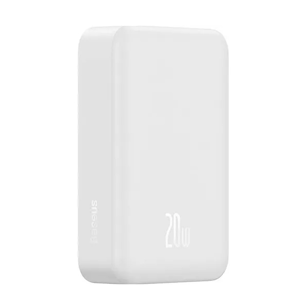 Внешний аккумулятор Baseus Magnetic Mini Wireless 20W 20000 mAh White (PPCX150002)