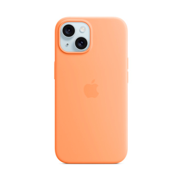 Чохол Apple iPhone 15 Plus Silicone Case with MagSafe Orange Sorbet (MT173)