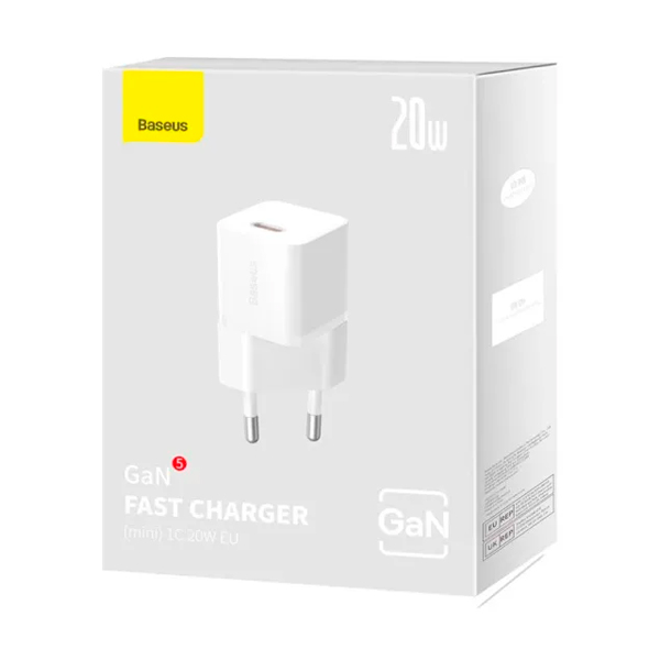 МЗП Baseus GaN5 Fast Charger (mini) 1C 20W White (CCGN050102)