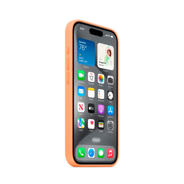 Чохол Apple iPhone 15 Pro Max Silicone Case with MagSafe Orange Sorbet (MT1W3)