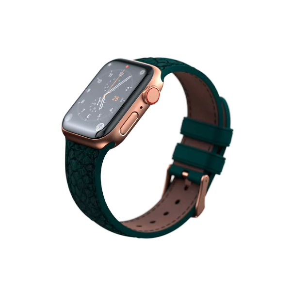 Ремешок Njord Salmon Leather Strap Dark Green для Apple Watch 45mm/44mm (SL14122)