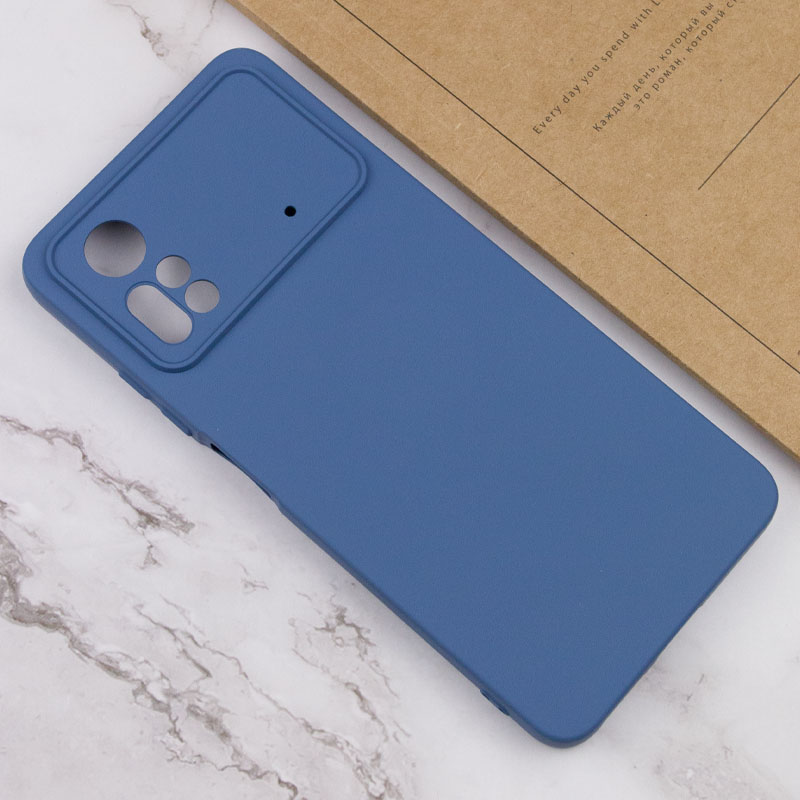 Чехол Original Soft Touch Case for Xiaomi Poco X4 Pro 5G Navy Blue with Camera Lens
