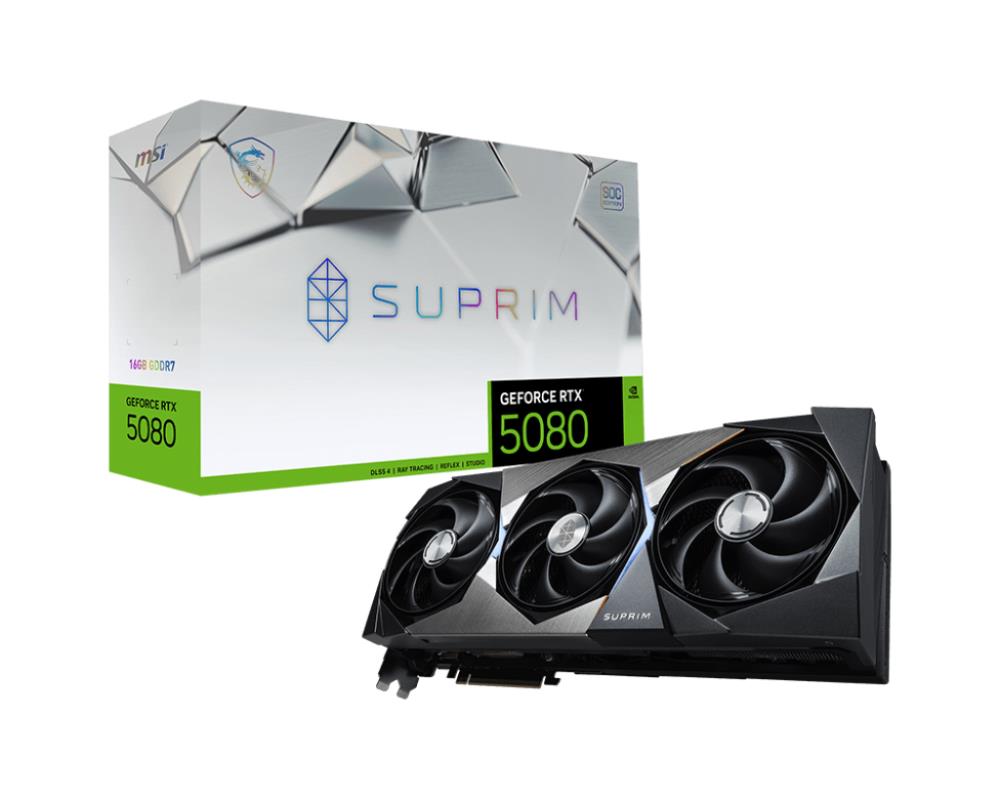 Відеокарта PCIE16 RTX5080 16GB GDDR7 RTX 5080 16G SUPRIM SOC MSI