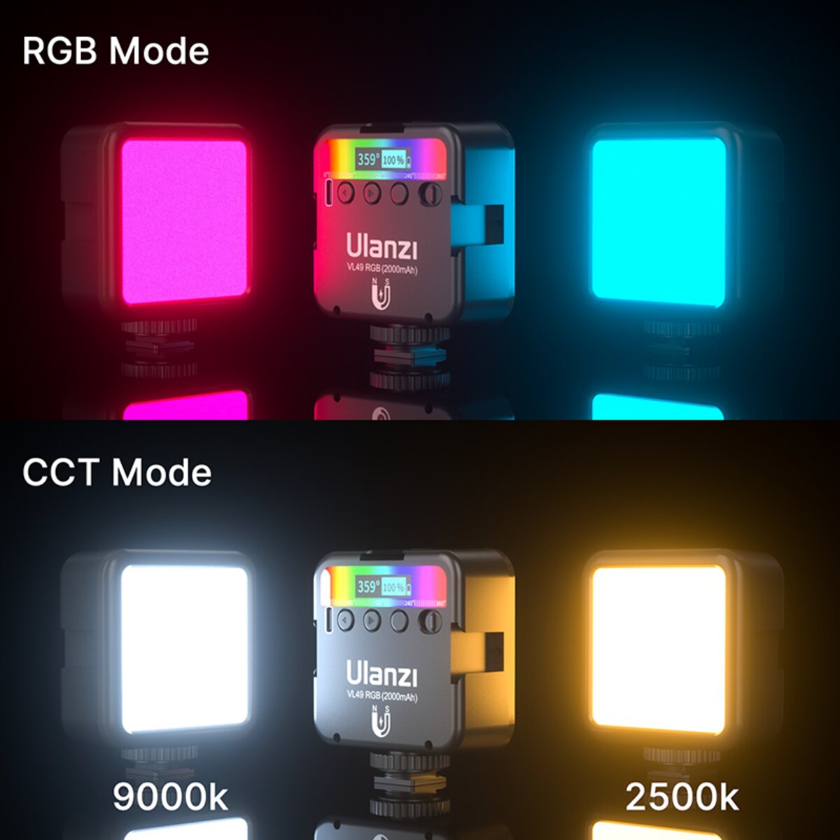 Відеосвітло Ulanzi Vijim RGB Light Black (UV-2287 VL49 RGB)