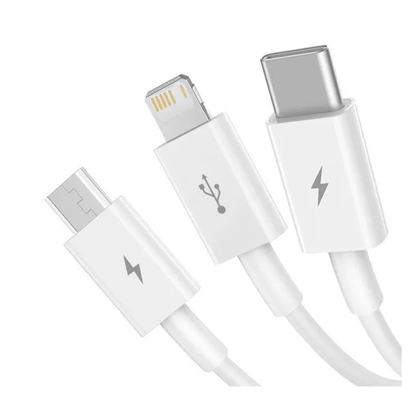 Кабель Baseus Superior Series Type-C/Lightning/Micro USB 1.5m White (CAMLTYS-02)