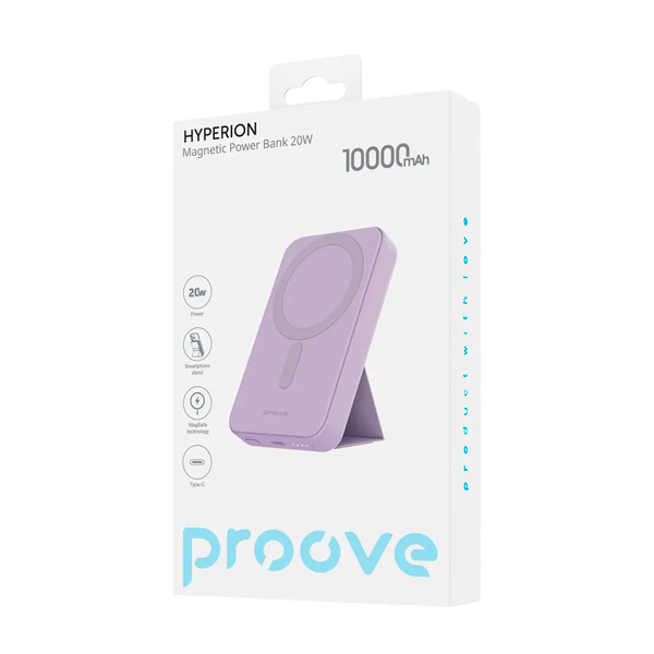 Зовнішній акумулятор Proove Hyperion 20W 10000mAh Purple