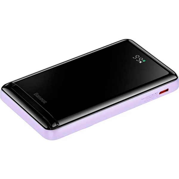 Внешний аккумулятор Baseus Magnetic Bracket Wireless 10000mAh 20W Purple (PPCX080005)