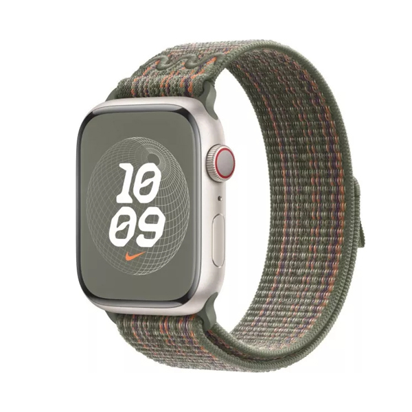 Ремінець для Apple Watch 41mm Sequoia/Orange Nike Sport Band (MTL33ZM/A)