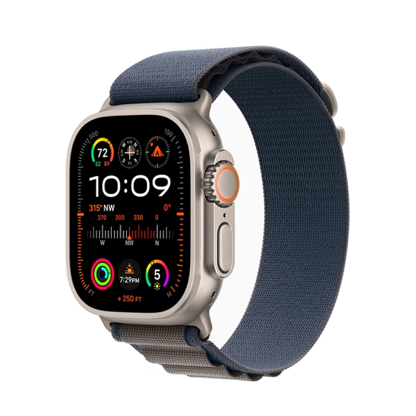 Смарт-годинник Apple Watch Ultra 2 Cellular 49mm Titanium/Blue Alpine Loop (MREK3) S