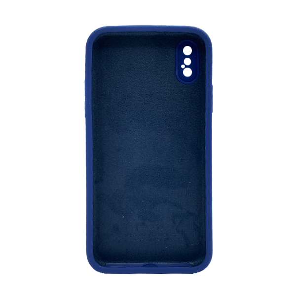 Чохол Soft Touch для Apple iPhone X/XS Deep Navy with Camera Lens Protection Square