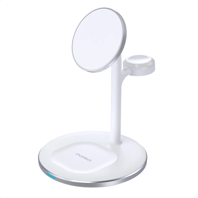 Бездротовий зарядний пристрій Choetech 3-in-1 Magnetic Wireless White (T585-F)