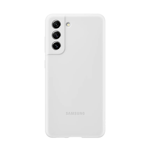 Чехол накладка Samsung G990 Galaxy S21 FE Silicone Cover White (EF-PG990TWEGRU)