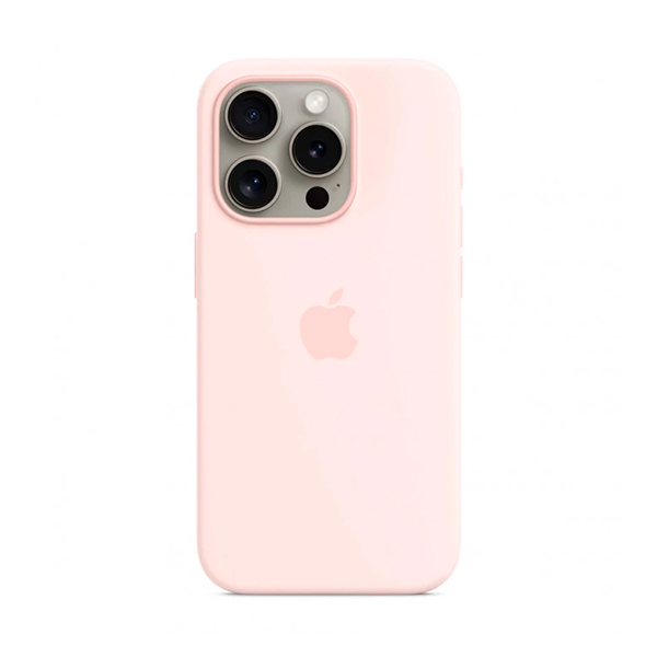 Чехол Apple iPhone 15 Pro Silicone Case with MagSafe Light Pink (MT1F3)