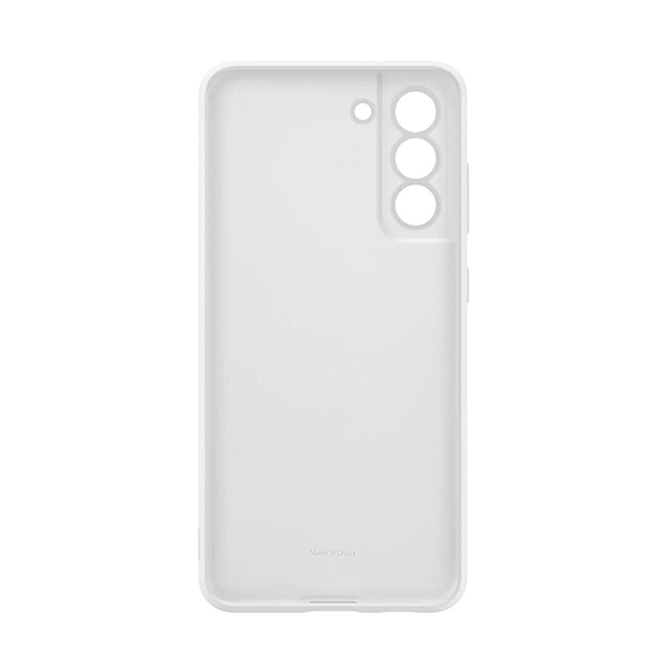 Чехол накладка Samsung G990 Galaxy S21 FE Silicone Cover White (EF-PG990TWEGRU)