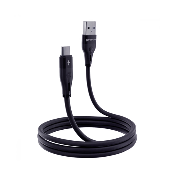 Кабель Proove Soft Silicone Micro USB 2.4A 1m Black