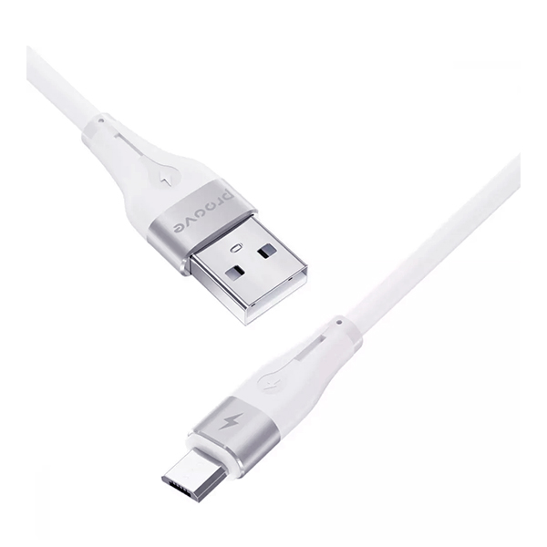 Кабель Proove Soft Silicone Micro USB 2.4A 1m White