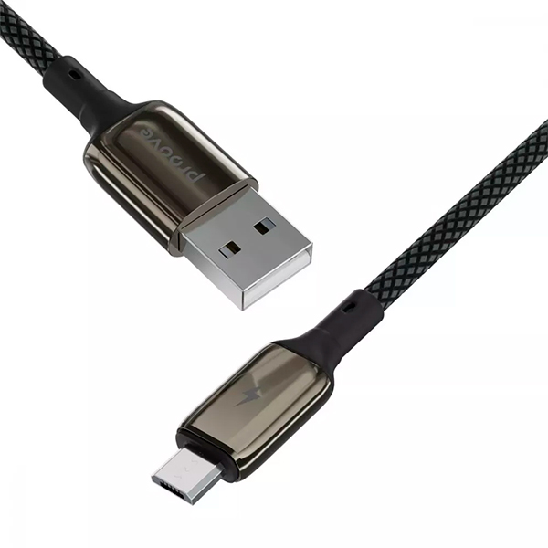 Кабель Proove Dense Metal Micro USB 2.4A 1m Black