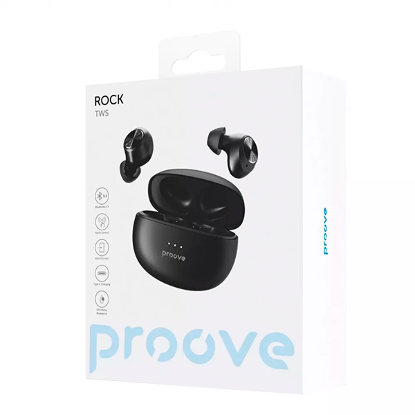 Bluetooth Навушники Proove Rock TWS (Black)