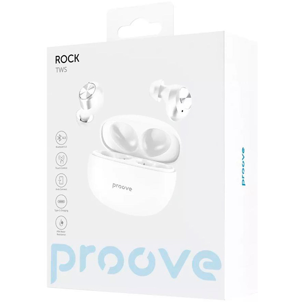Bluetooth Наушники Proove Rock TWS (White)
