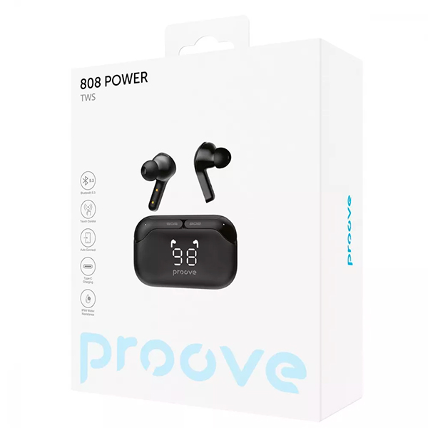 Bluetooth Наушники Proove 808 Power TWS (Black)