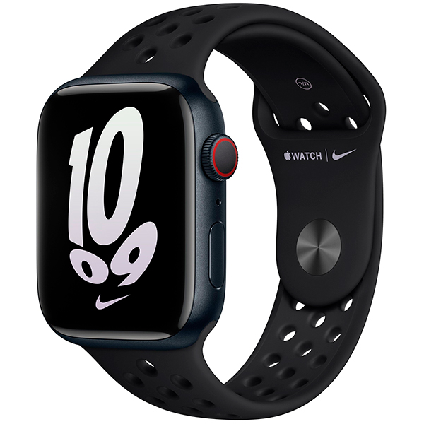 Ремінець Apple Watch 45mm Black/Black Nike Sport Band (MPH43ZM/A)