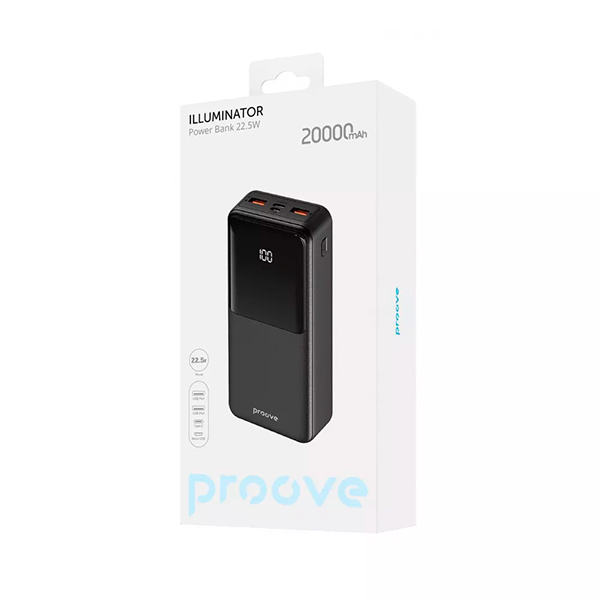 Внешний аккумулятор Proove Illuminator 20000mAh 22.5W (PBI222210001)
