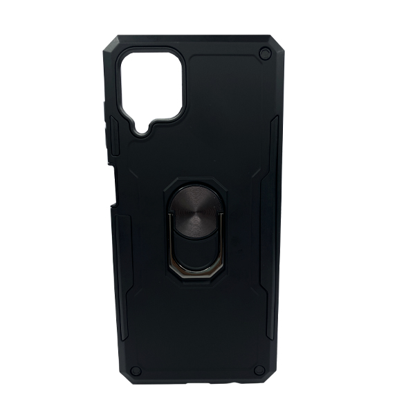 Чохол Armor Antishock Case для Samsung A12-2021/A125/M12-2021 with Ring Black